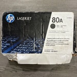 Genuine HP 80A LaserJet Black Print OEM Cartridge Ink Toner CF280A *OPEN BOX*